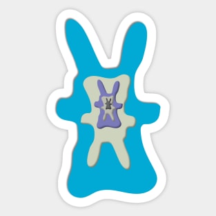 Lapo the Kid - Pastel Bunny matryoshka Sticker